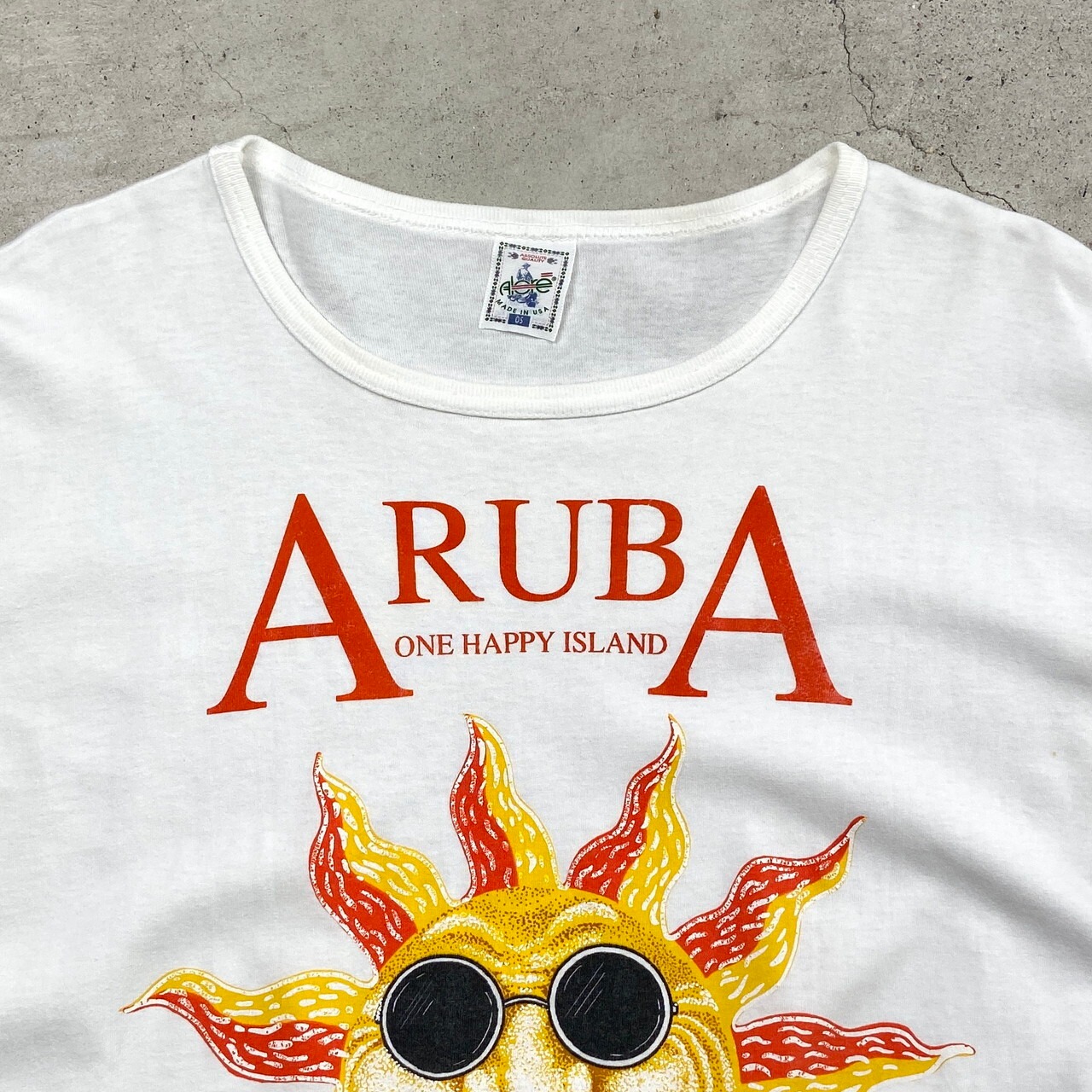 90年代 USA製 ARUBA スーベニアプリント Tシャツ Tワンピ ビッグサイズ 