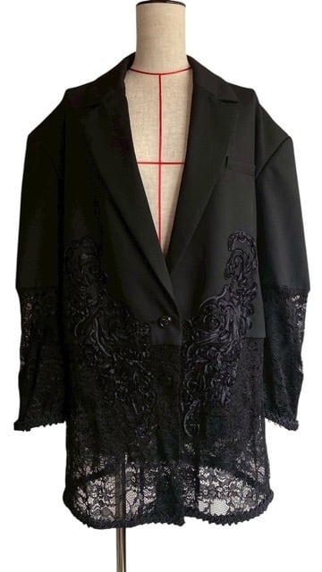 FUMIE=TANAKA フミエタナカ lace JK F26S02（BEG）BLK SIZE:1 | ANERCA