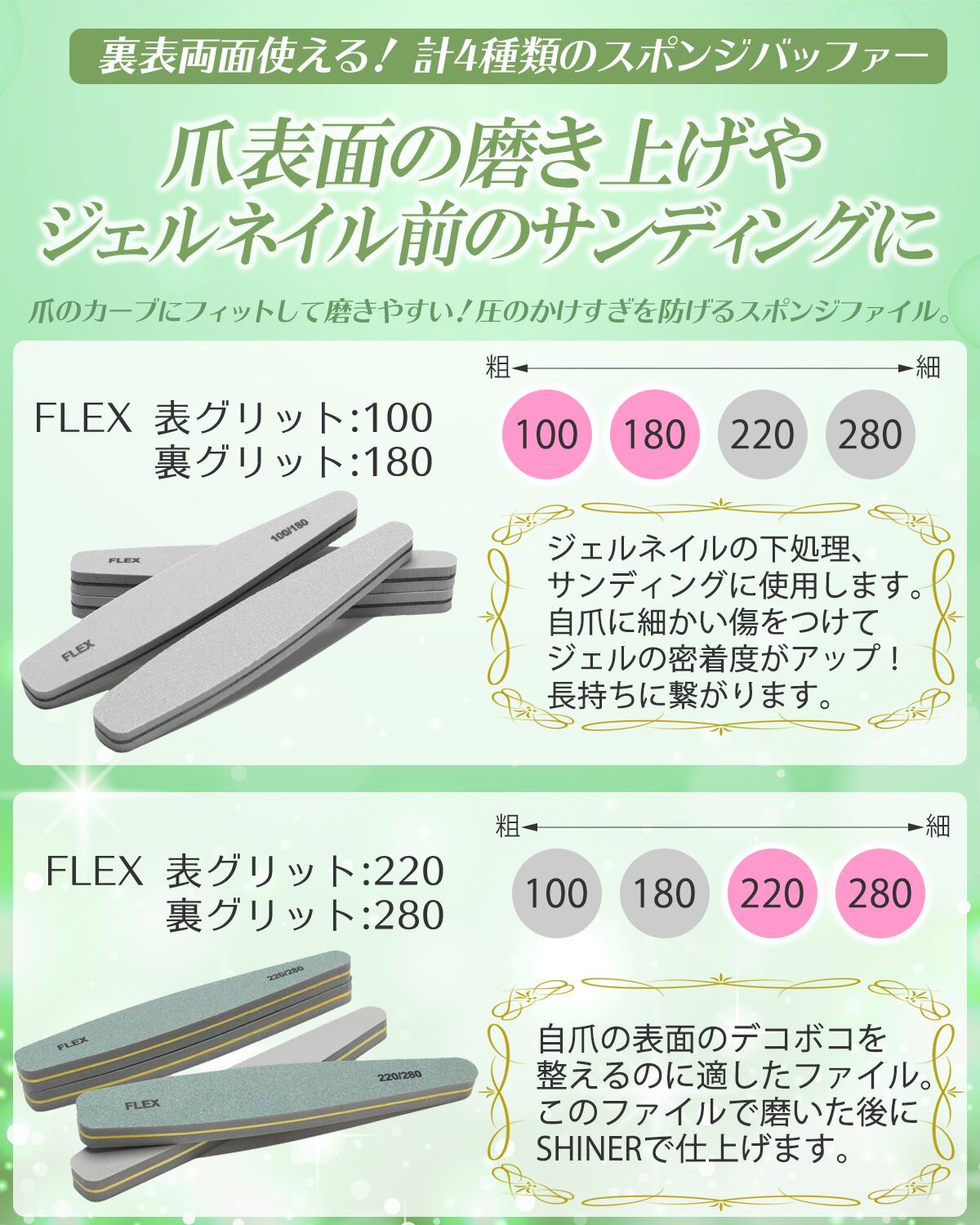 ラサチ ネイルファイルセット 洗える 爪やすり ネイルケア ジェル