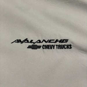 【THE NORTH FACE】希少 CHEVY TRUCKS GM シボレー アバランチ 車 トラック 刺繍ロゴ ジャケット ブルゾン ライトアウター ジップアップ ラグラン アウトドア ノースフェイス LARGE US古着