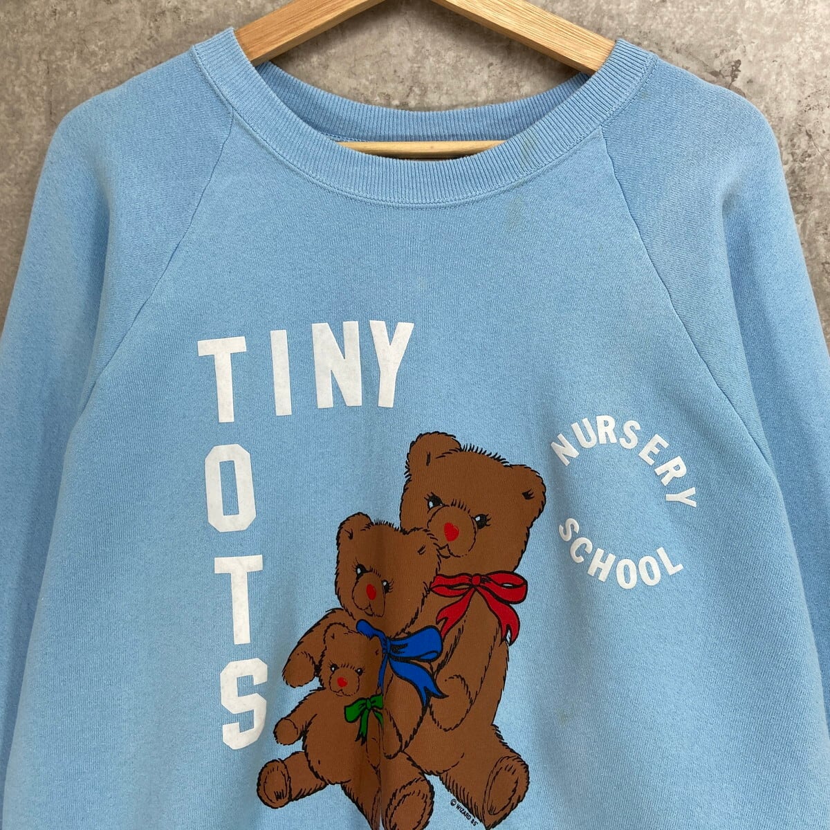 80年代 USA製 TINY TOTOS クマ アニマルプリント スウェットシャツ