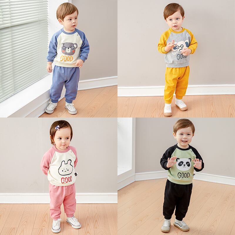 ベビーセーターセット春と秋のおでかけベビー服2020新しい秋の男の子の服の子供の秋のツーピーススーツ Duduベイビー39282477914