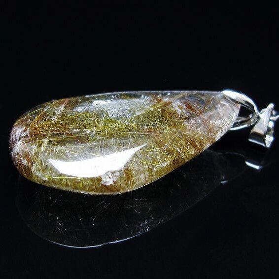 プラチナルチルクォーツ ペンダント 一点物 メール便可 [M便 1/20] 112