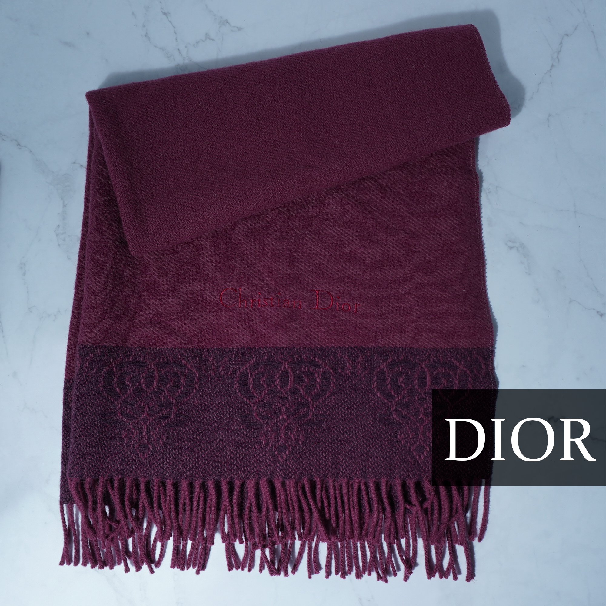 新品未使用 ChristianDior ブランケット ウール100％ Christian Dior