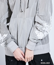 スパンコールスリーブナイロンフーディー (GRAY) CQ-47039