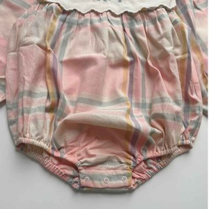＜BEBE ORGANIC＞ Lucy Romper チェック ロンパース