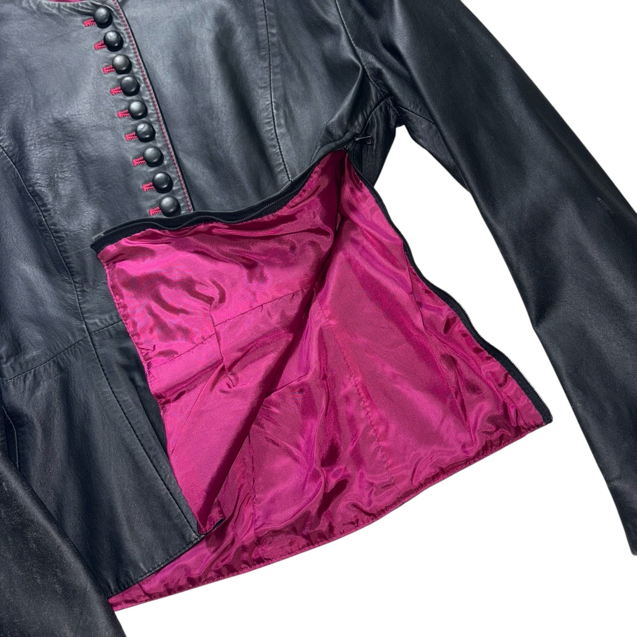 vintage GIANFRANCO FERRE leather pullover jacket