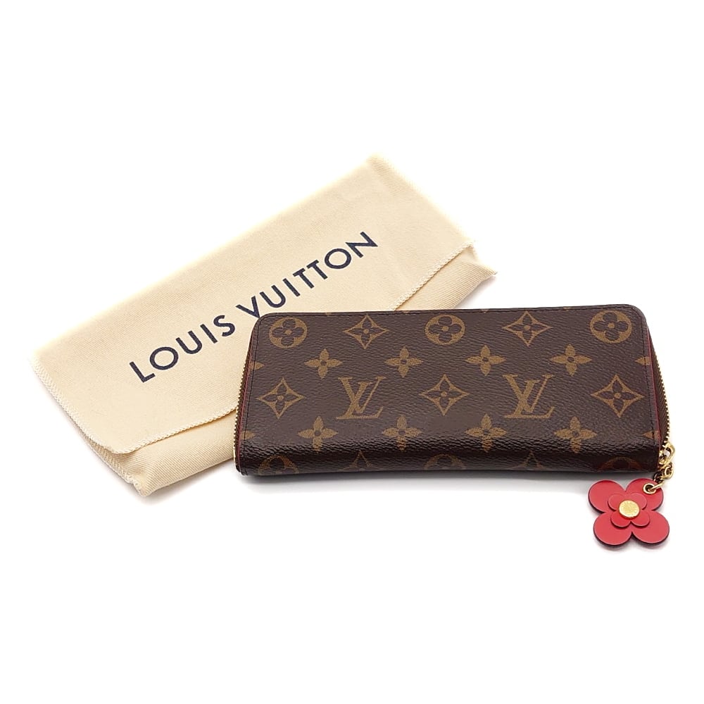 【美品】LOUISVUITTON ヴィトン　クレマンス　フラワー　長財布