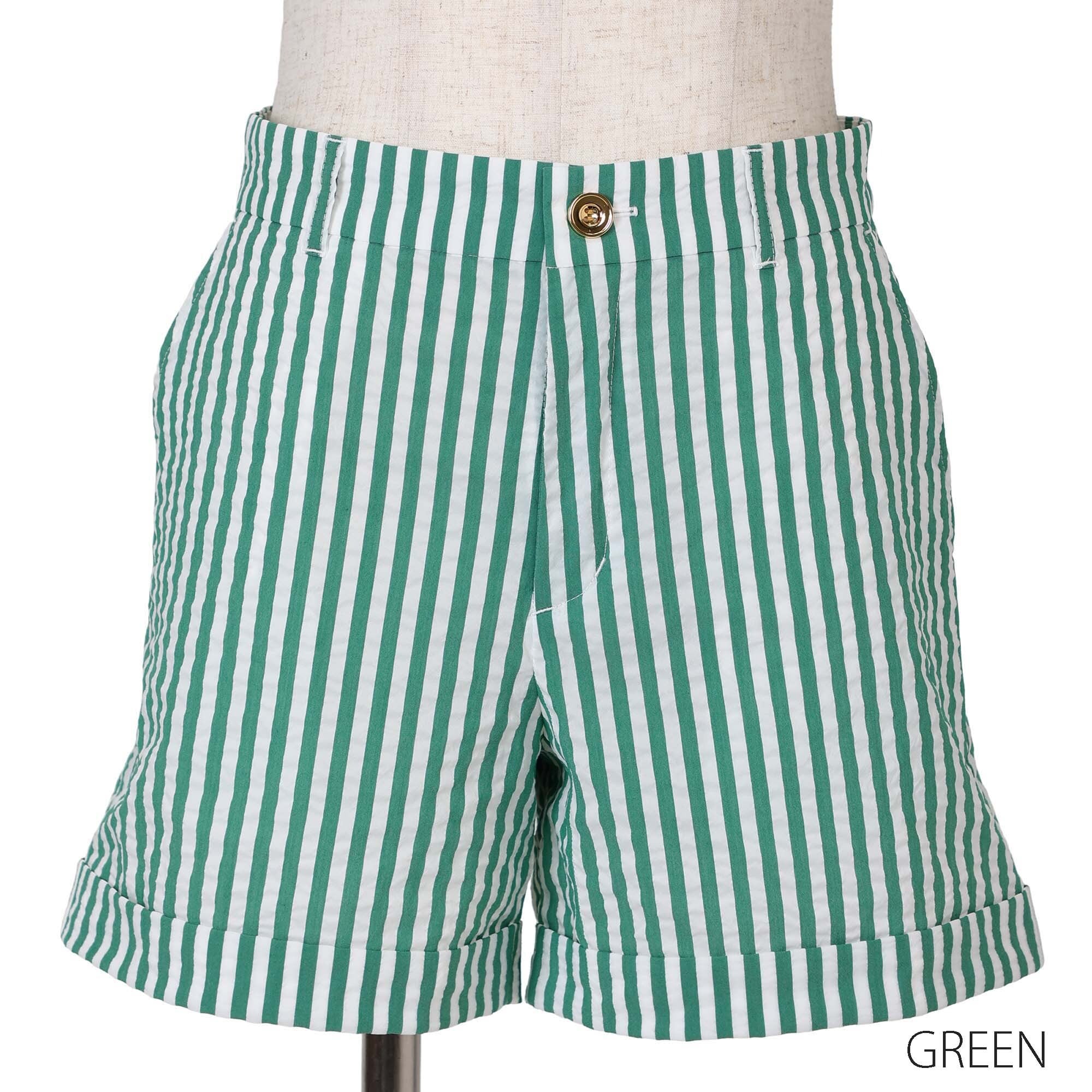 FBAL-PNT15　レディース　裾ダブルショートパンツ