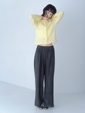 25aw 受注アイテム : RITSUKO KARITA - Soft air cardigan〔plain〕Butter yellow