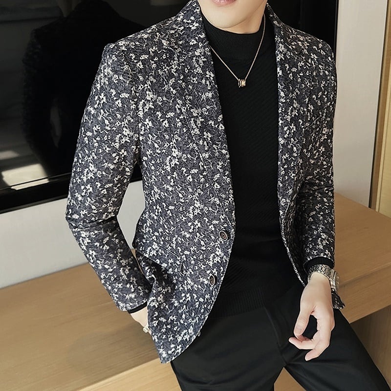 シングルブレスト ジャガードジャケット LB0259