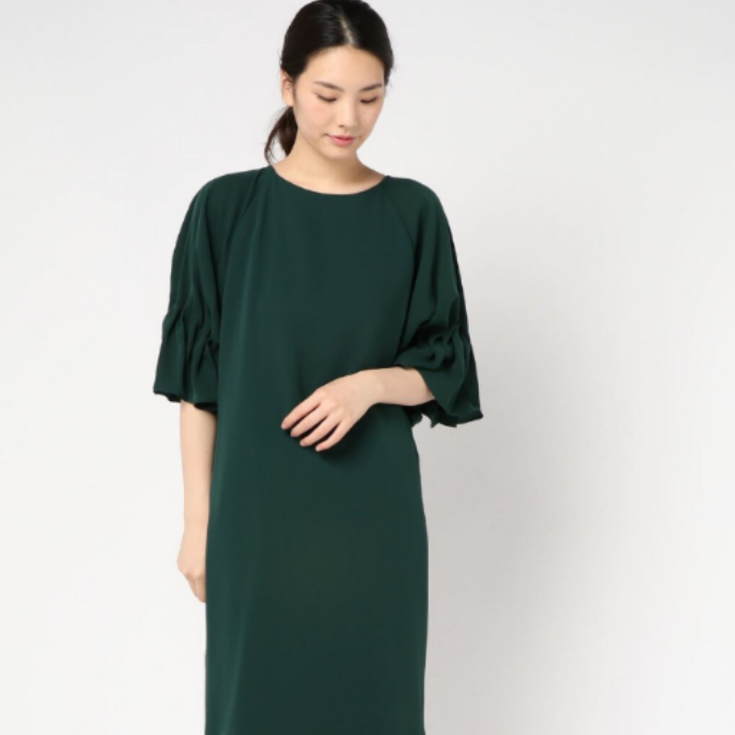 ｌｌサイズ ボリューム袖コクーンドレスワンピース 結婚式お呼ばれ 浜松ドレスショップ By6sense In The Closet お呼ばれドレス パーティードレス専門店 By6sense Dress