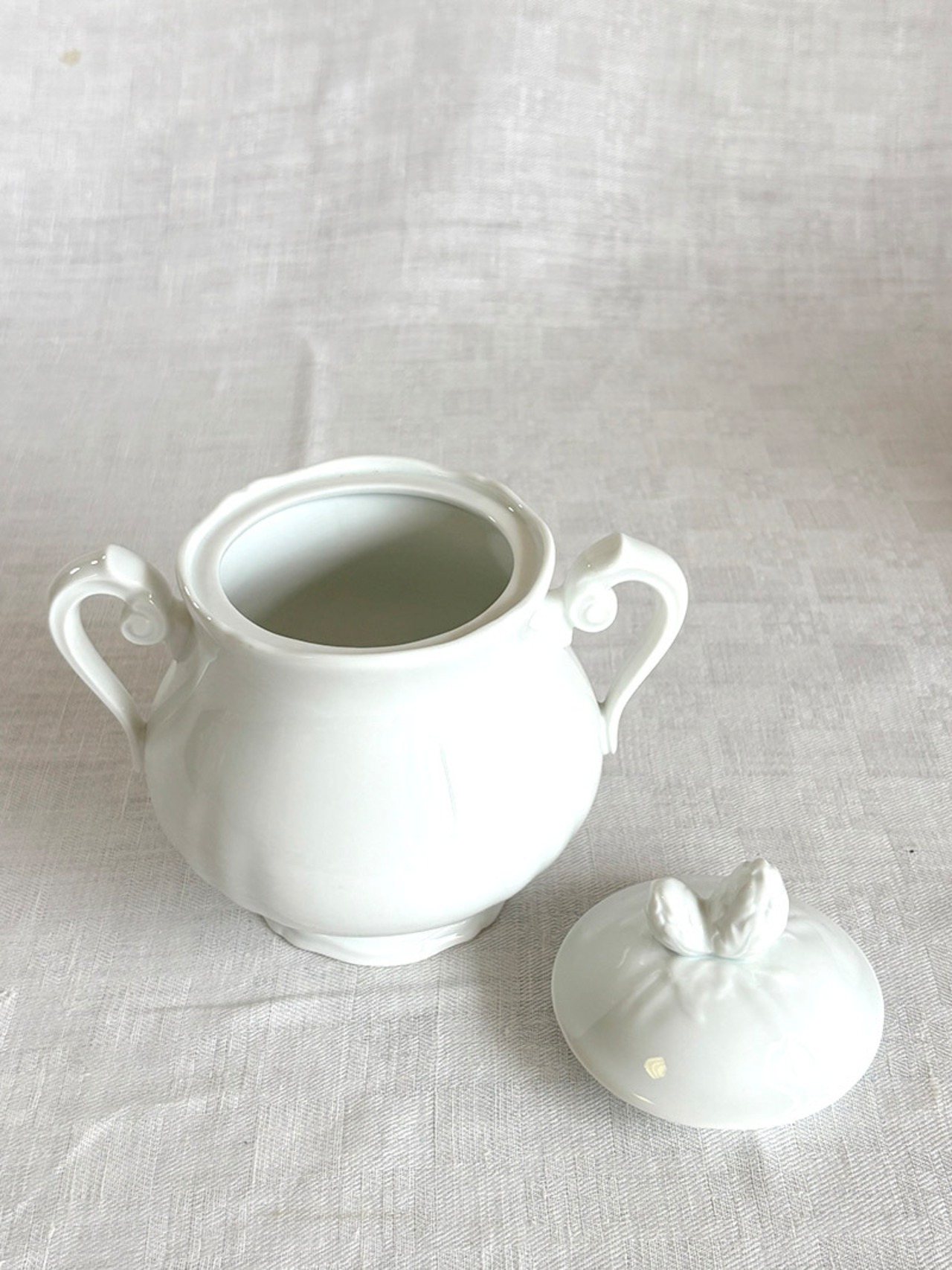 ミルクシュガーポットセット　ミルクピッチャーとシュガーポット　クリーマーセット　リモージュ　白磁　　12tweg17