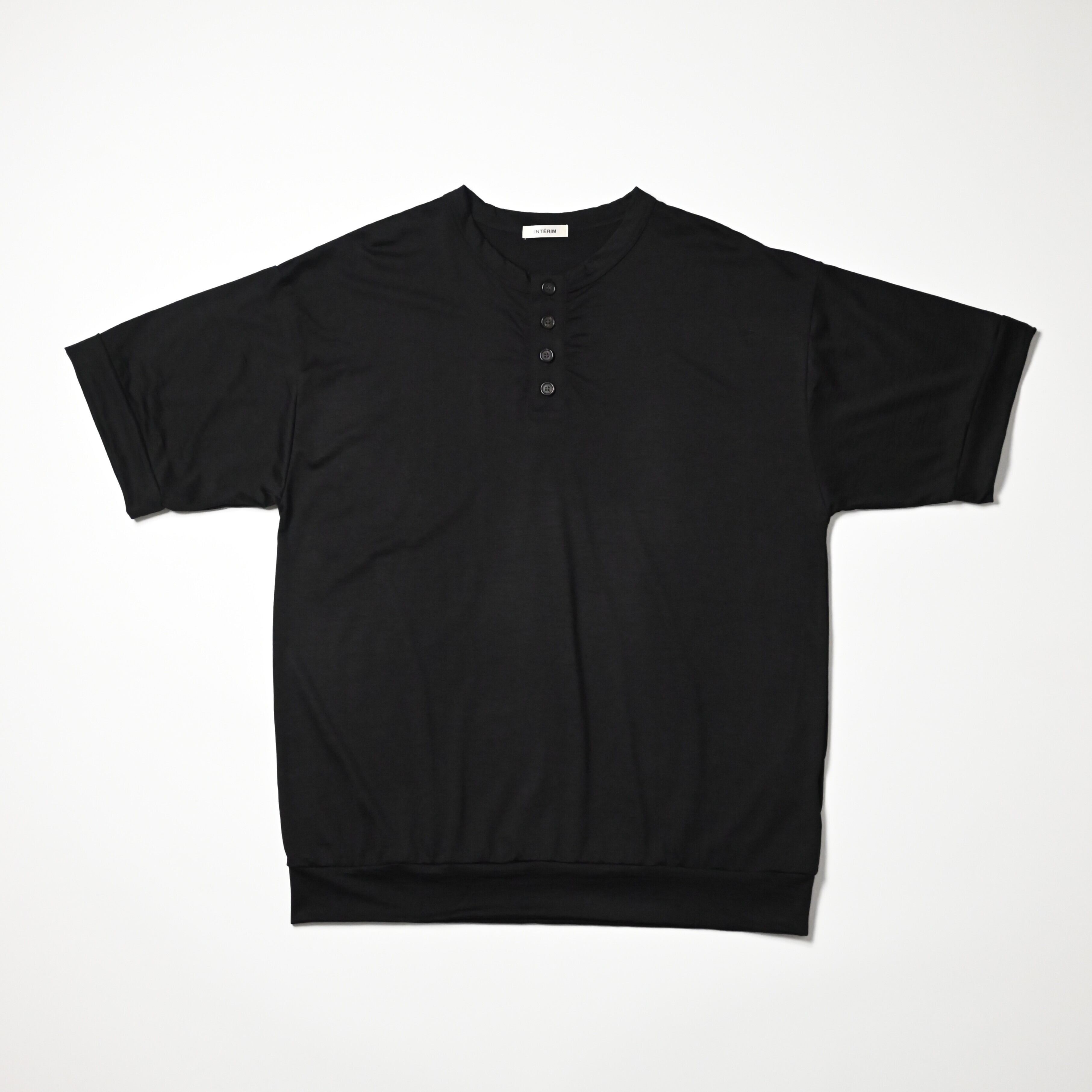 美品 INTÉRIM FINE MERINO WOOL JERSEY HENRY INTERIM / EXTRA FINE MERINO WOOL JERSEY HENRY OVER S/S TEE | GANKO