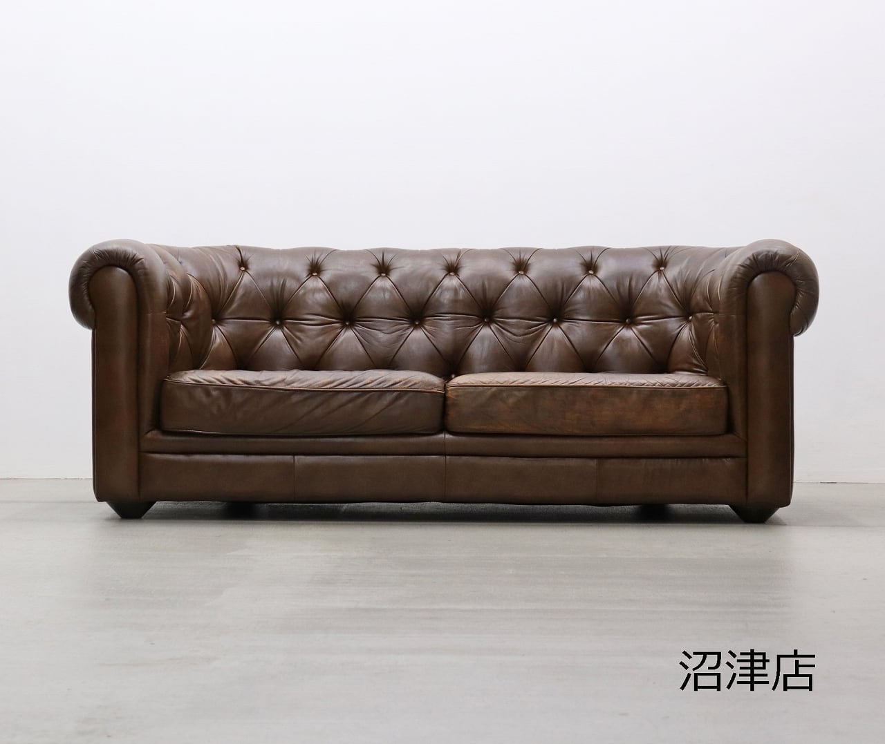 大塚家具 IDC ビンテージ本革ソファ