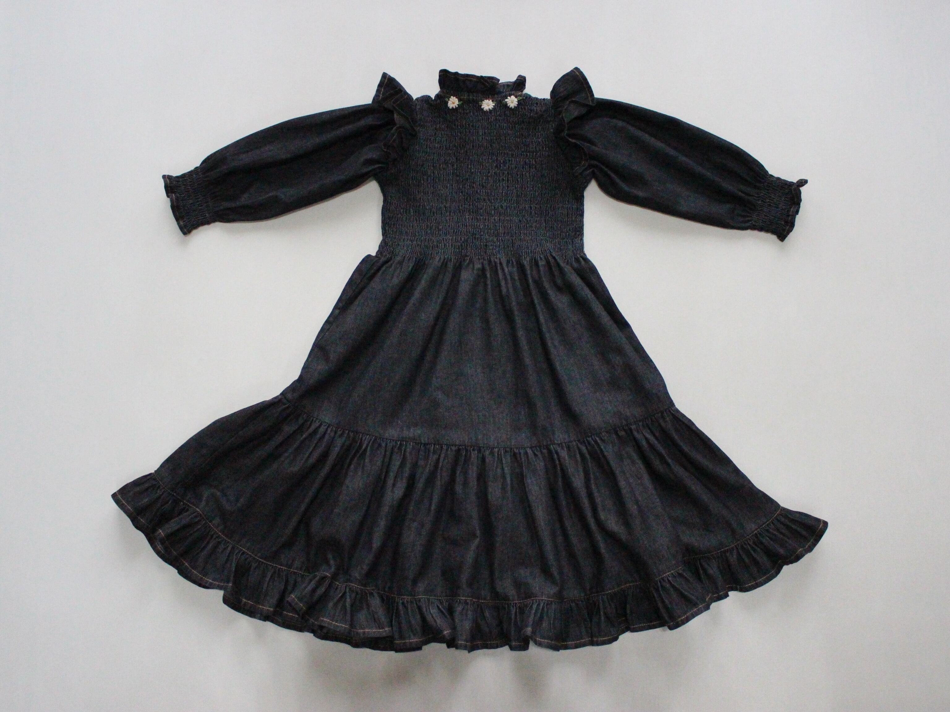 BONJOUR DIARY Ibiza dress black denim 4-6y | RESONASON