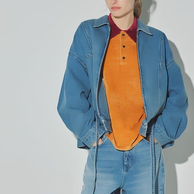【 ANGELINA 】Collared Pile Knit Pullover
