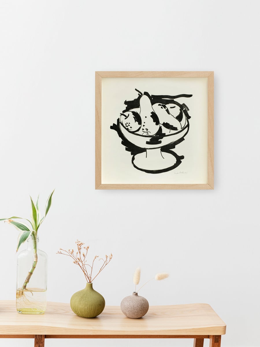 額縁付き] Bowl of Fruit フルーツ アートポスター 323×323mm