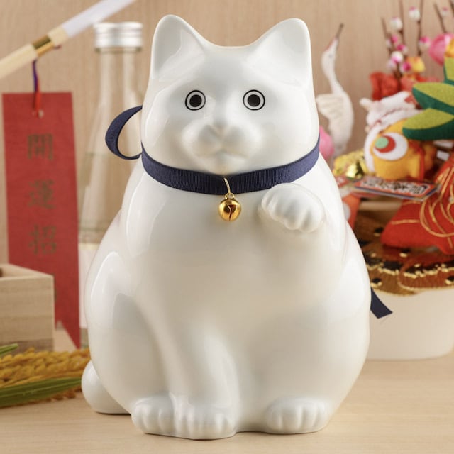 招き猫 弍号白丸 / Manekineko Bank Second Model fat White 招き猫 弍号白丸 / Manekineko Bank Second Model fat White