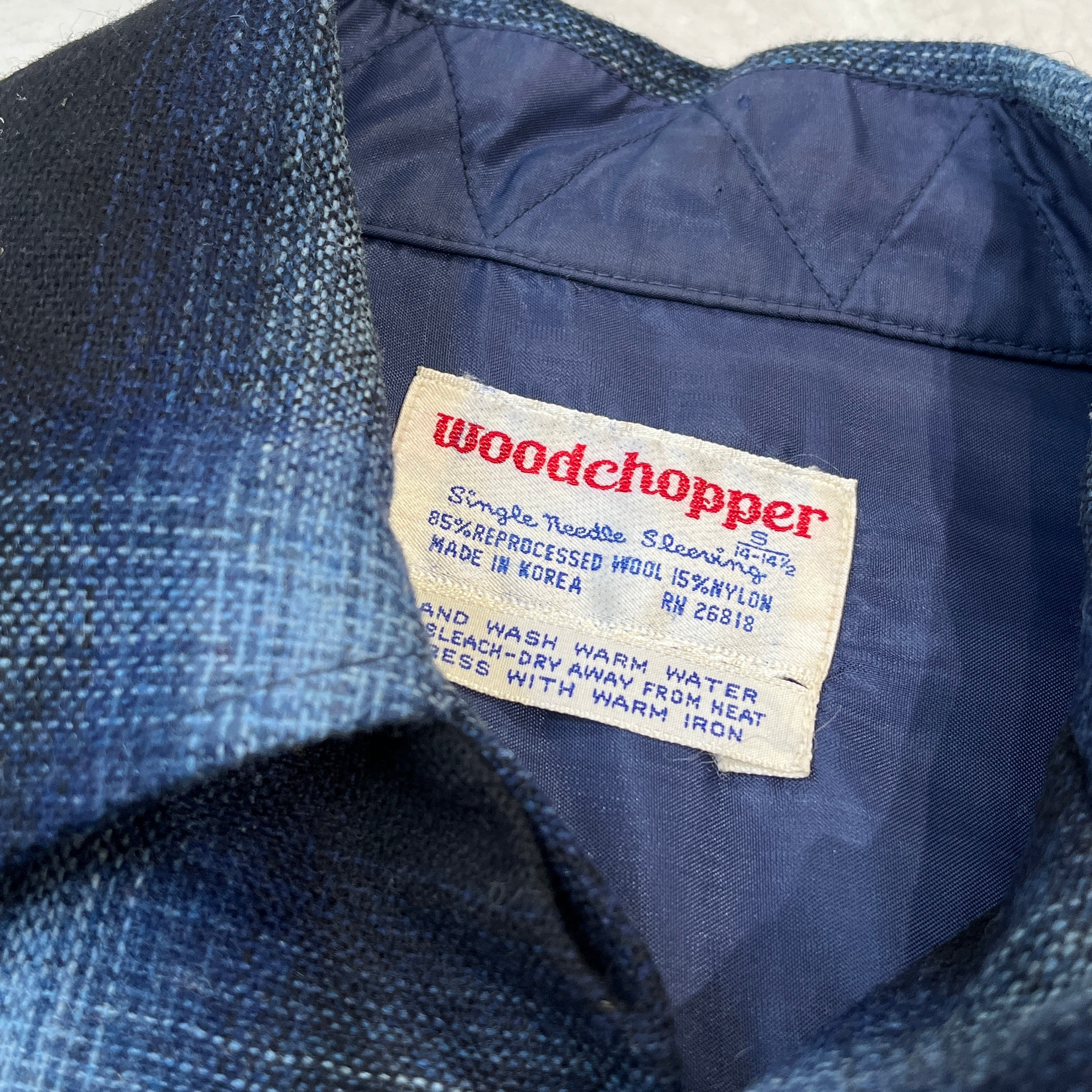 70s〜80s WoodChopper Shadow Check Wool Shirt 70年代 80年代 ウッド