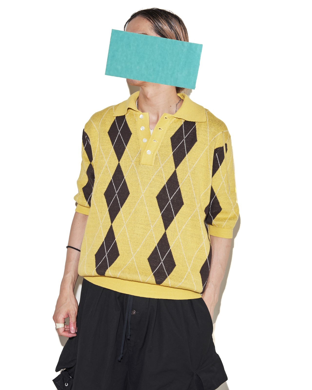 refomed " OLD MAN KNIT POLO〔YELLOW〕"