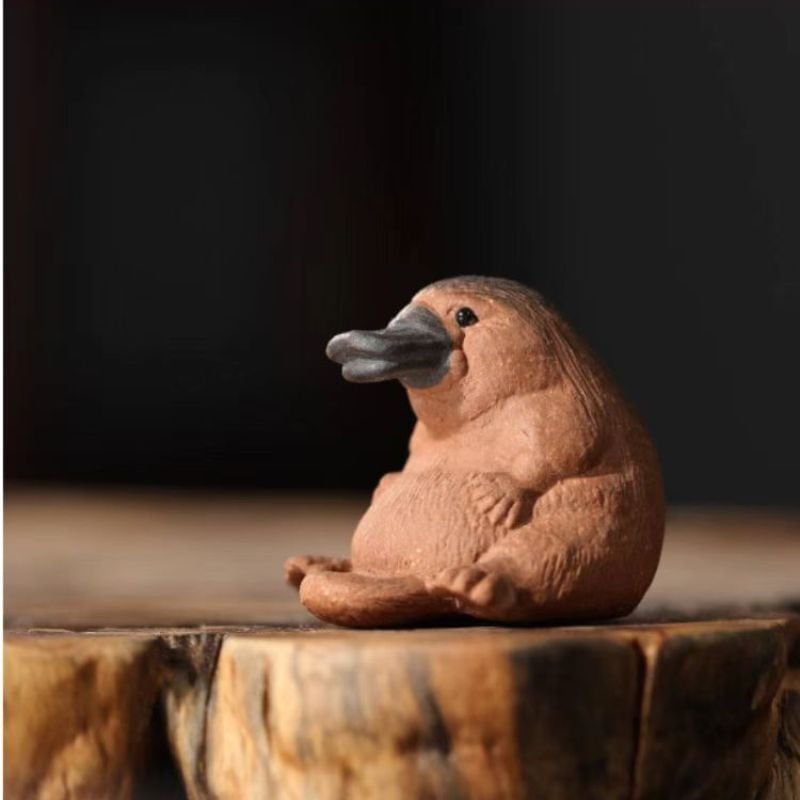 木製 ブーメラン エミュー カモノハシ 彫刻 オブジェ カモノハシ 動物 置物 オブジェ 風水 開運 インテリア アニマル 茶玩