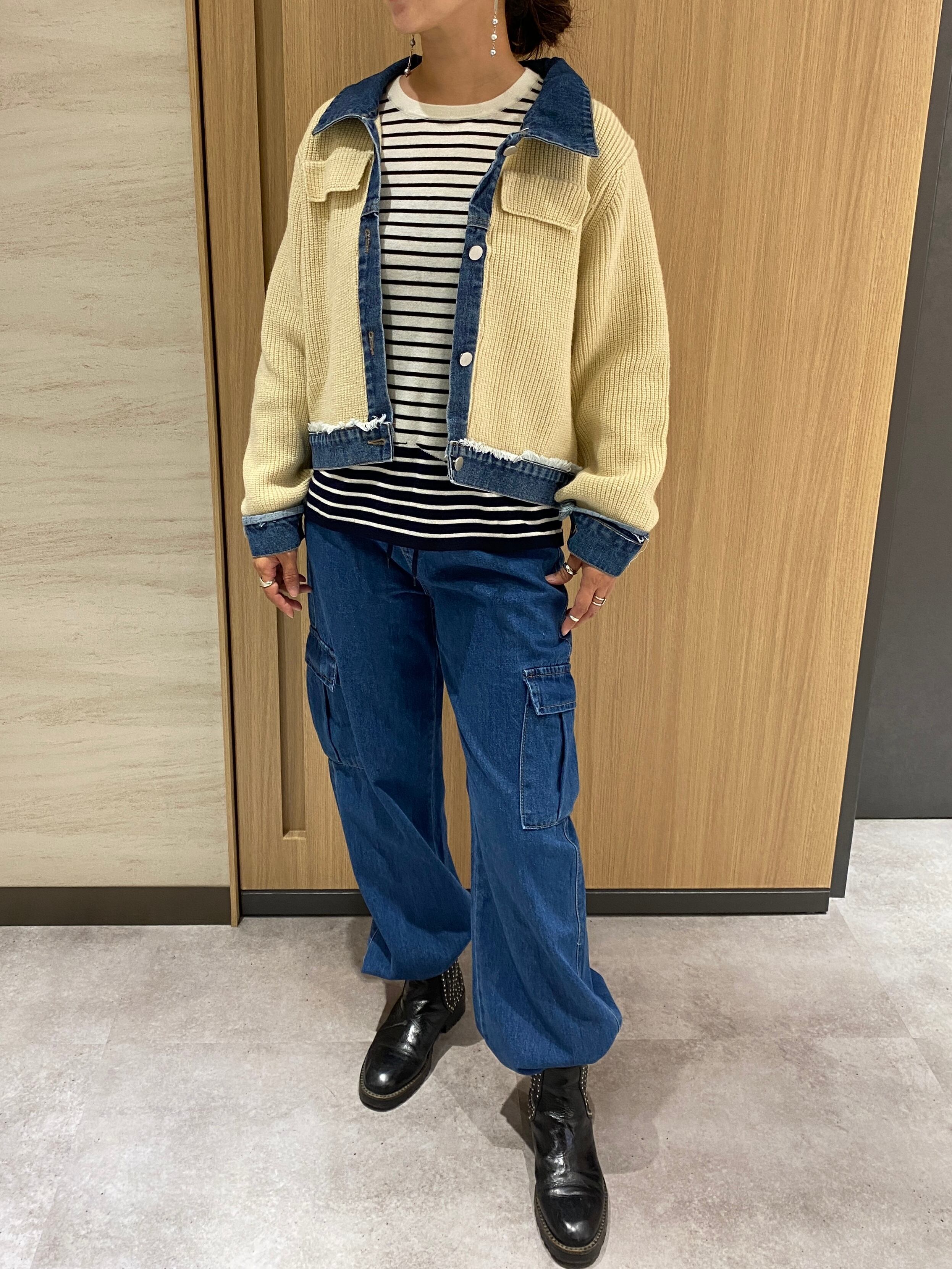 denim Knit docking shirt