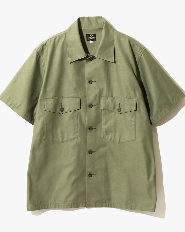 【NEEDLES】S/S FATIGUE SHIRT - BACK SATEEN