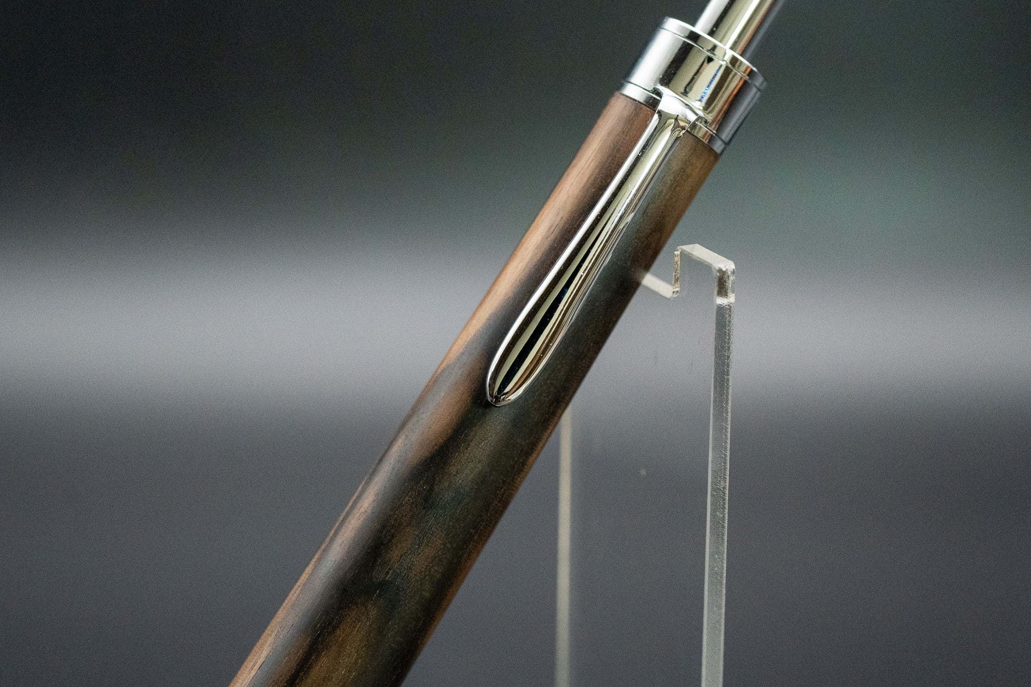 【魅惑の黒い紋様】黒柿孔雀杢 silver BP