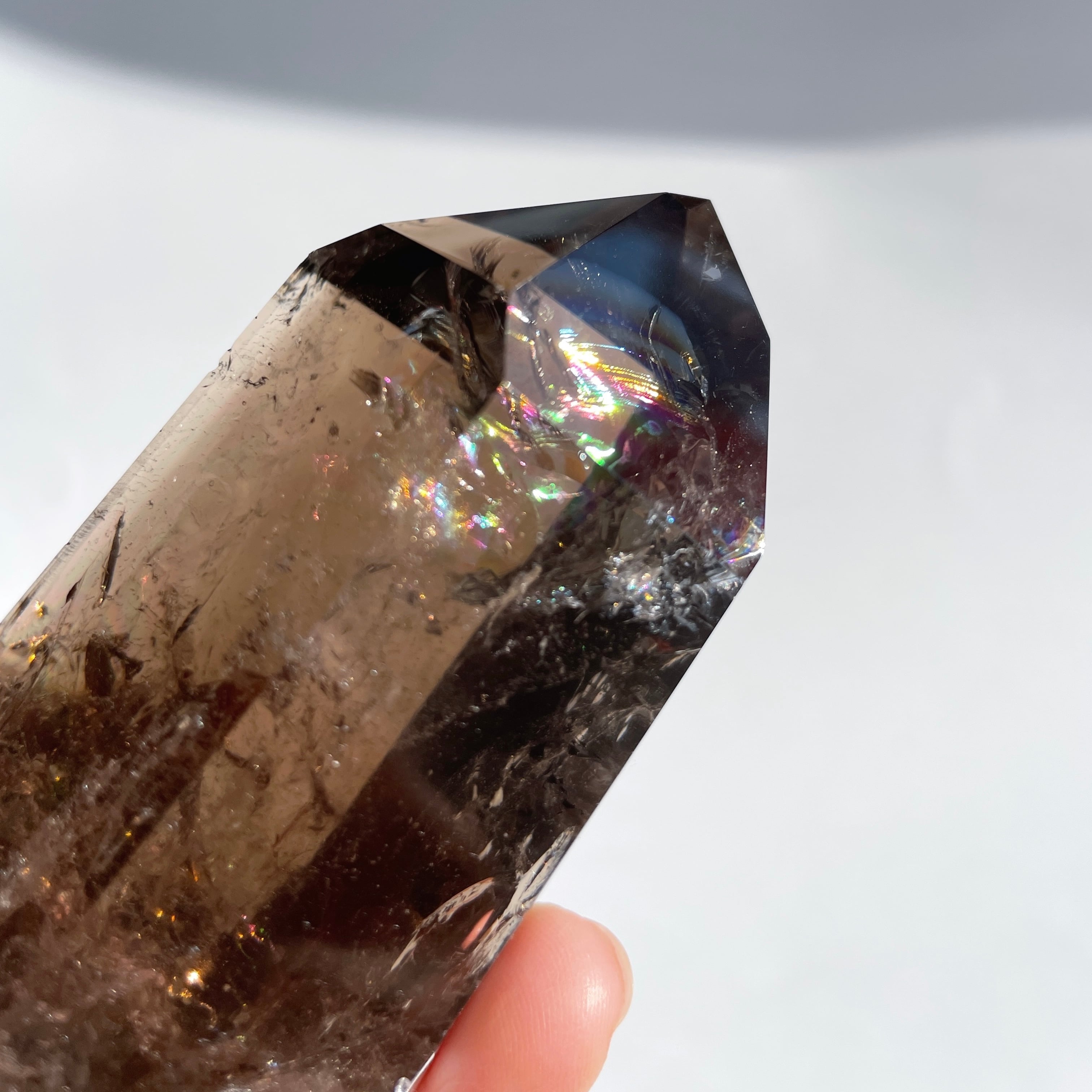 虹すごい◎スモーキークォーツ タワー17◇Smoky quartz Tower◇天然石