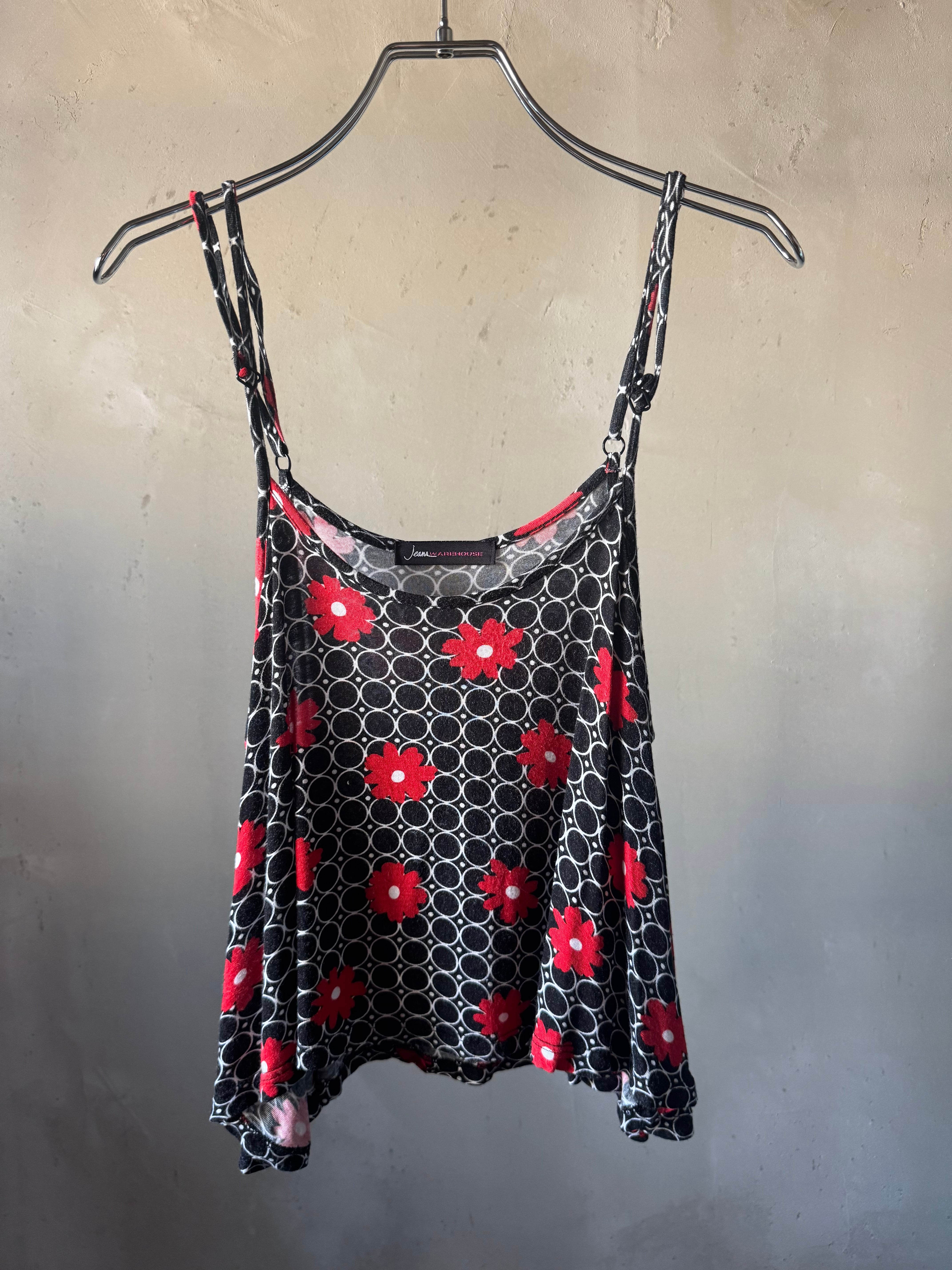 made in USA flower flare camisole(Bill vintage )