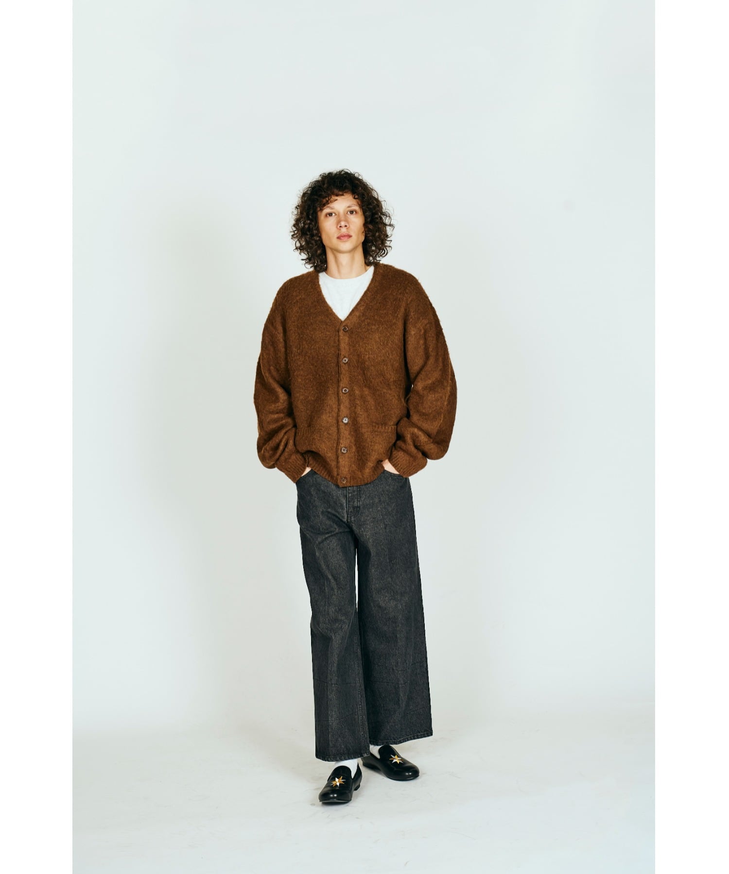 TOWNCRAFT / MOHAIR SHAGGY CARDIGAN / BROWN | 【FLAGS】メンズ