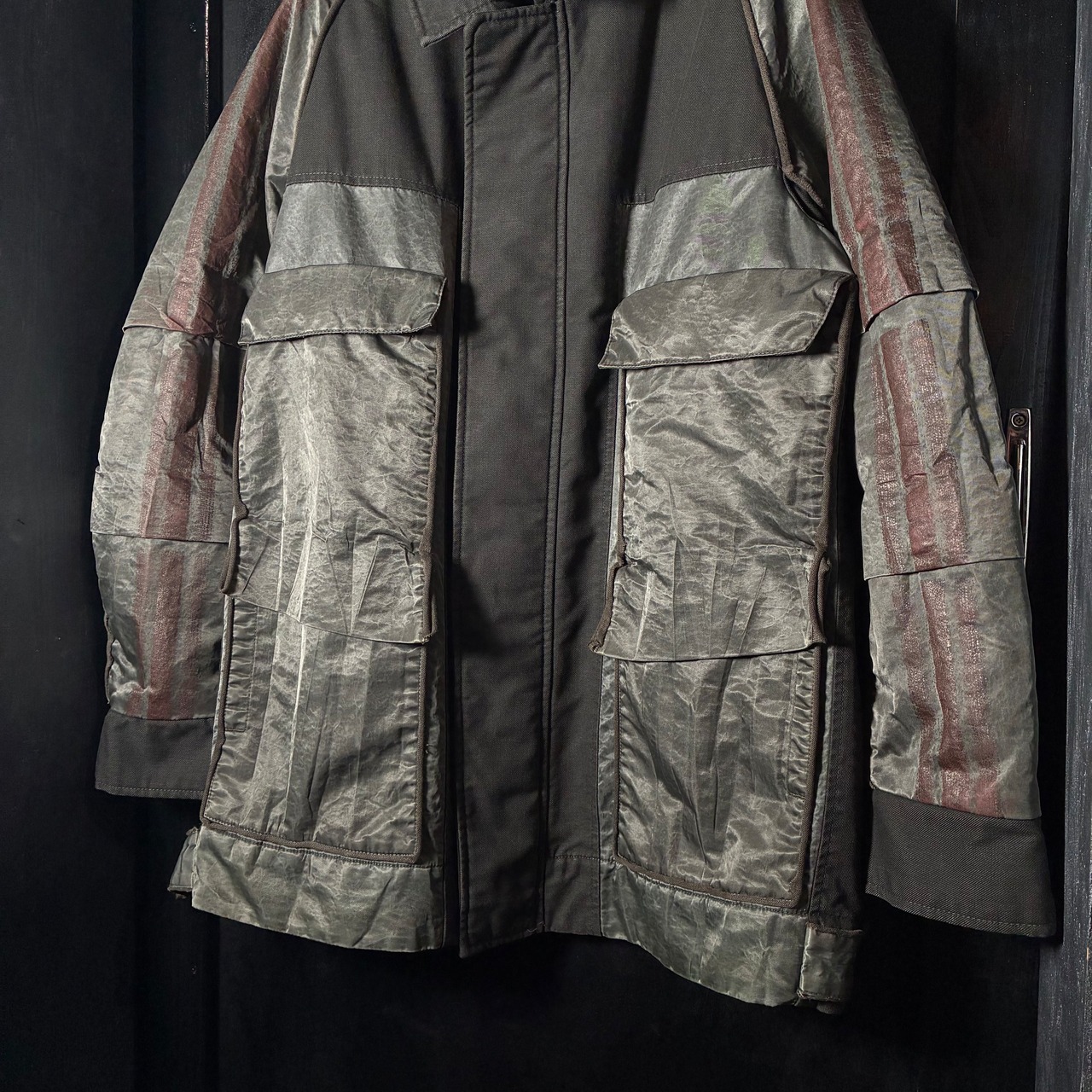 MARITHE FRANCOIS GIRBAU メタリックコンバットジャケット　ジルボー　M