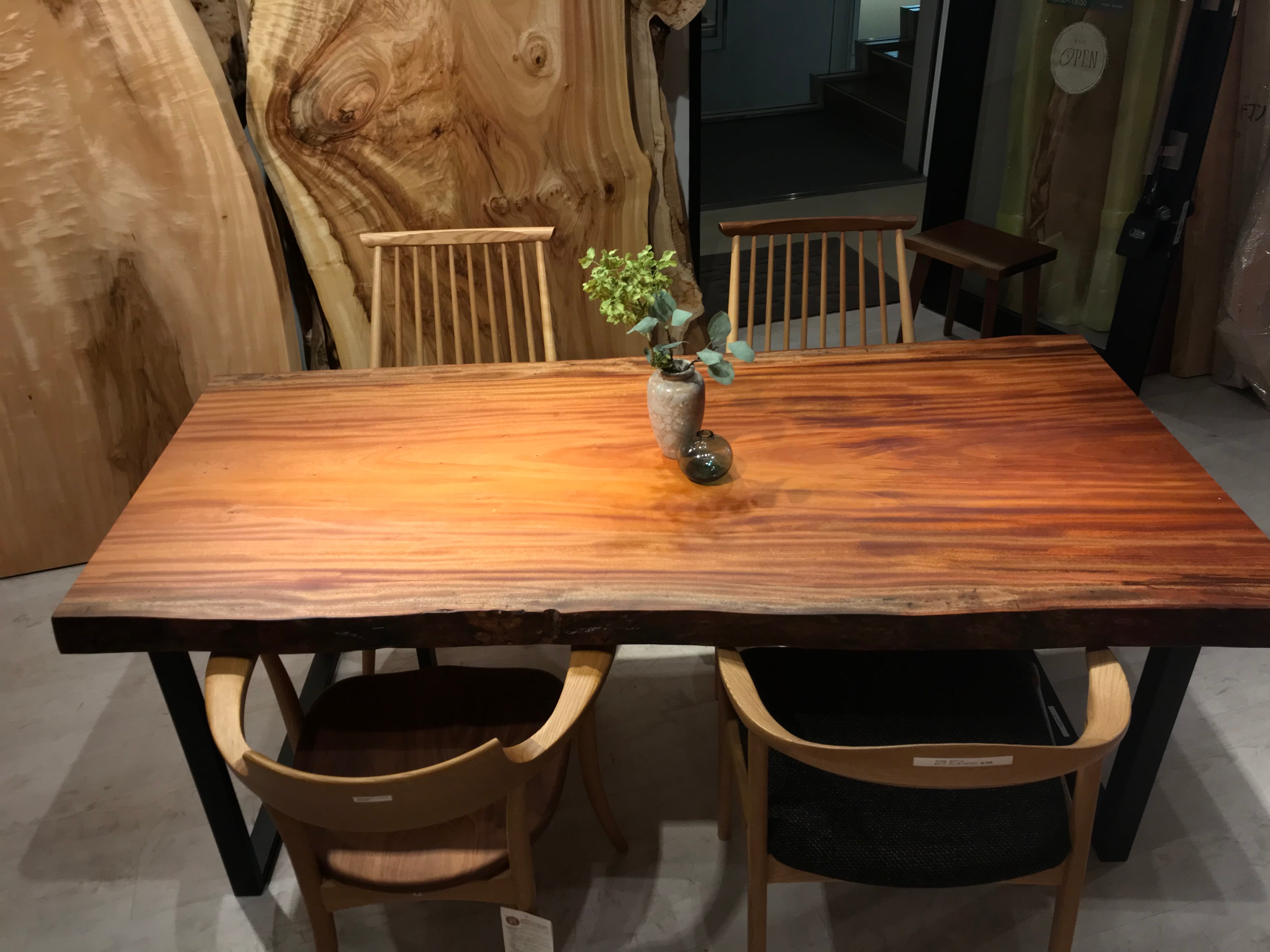 マホガニー_1800×900-800-760×60_横浜元町店_テーブル天板/一枚板