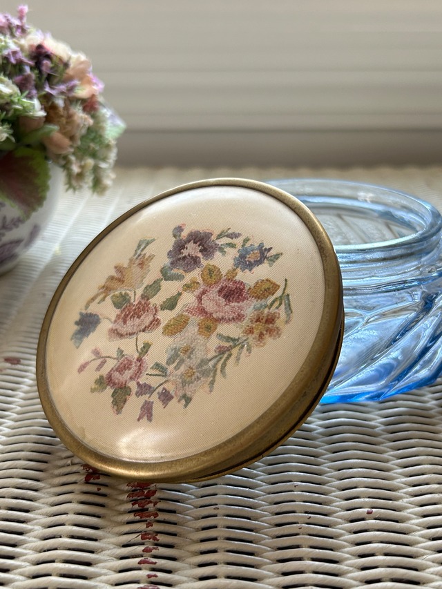 英国Vintage GLASSWARE ガラスポット 小物入れ キャンディーポット インテリア ガラス器