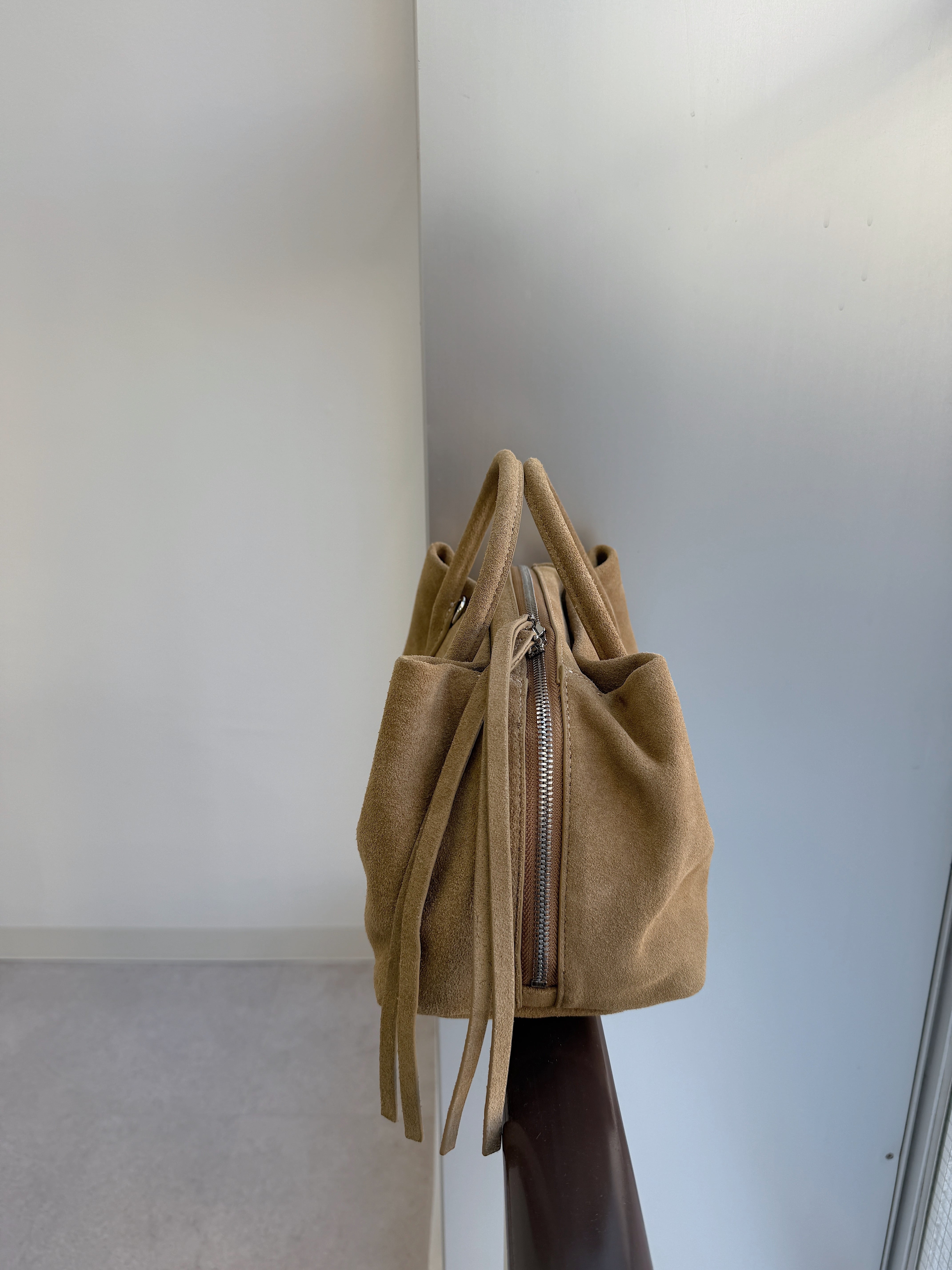 suede mini boston bag | nananamoe