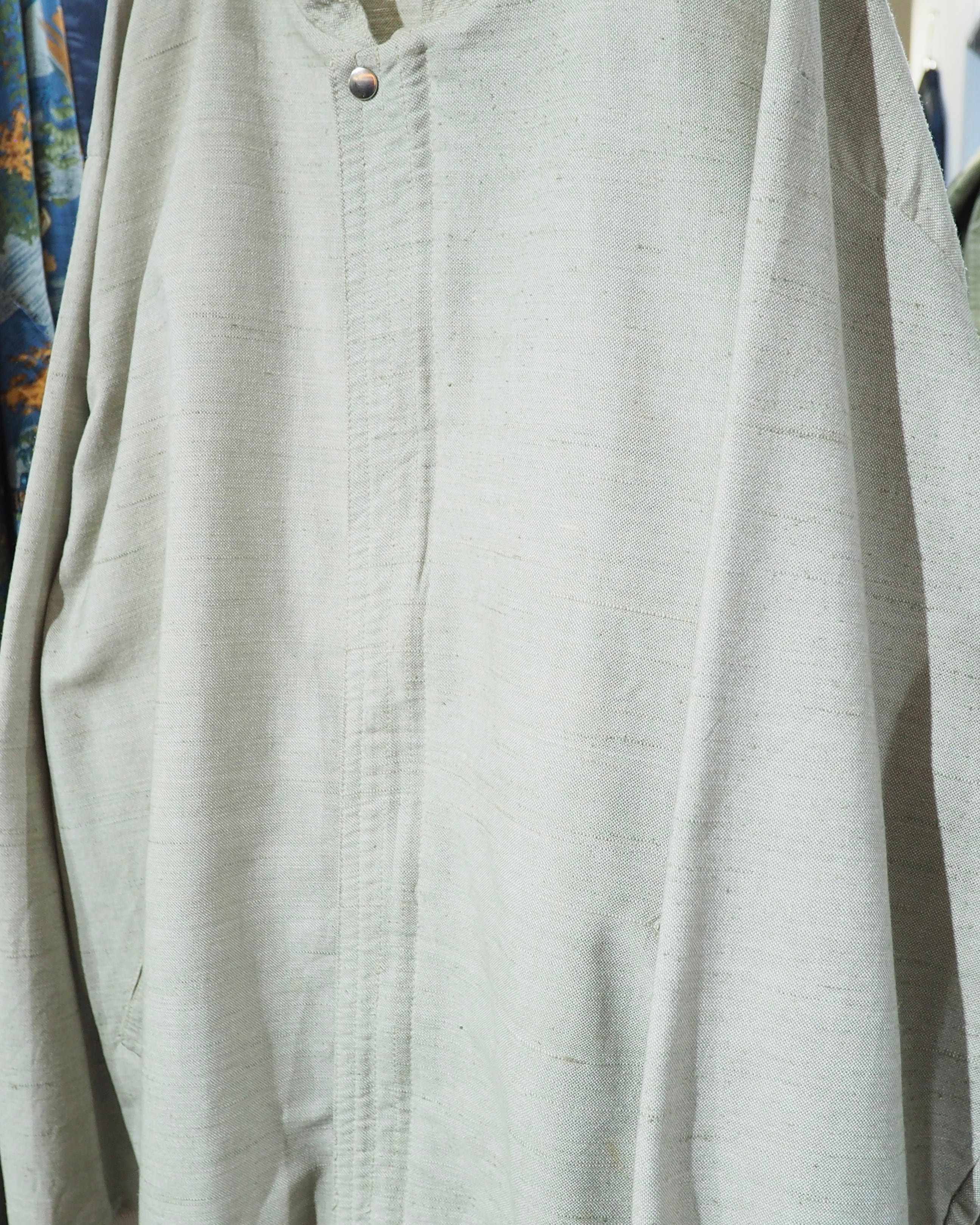 ” 無垢 ” Ecru White Color vintage Over silhouette No collar jacket