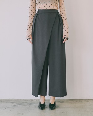 wrap pants / dark gray (即納)