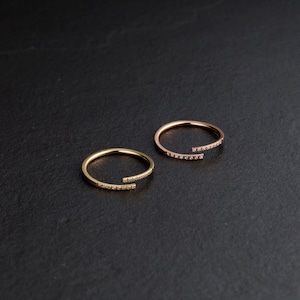 【Lamia】316L zirconia open ring  #rr03