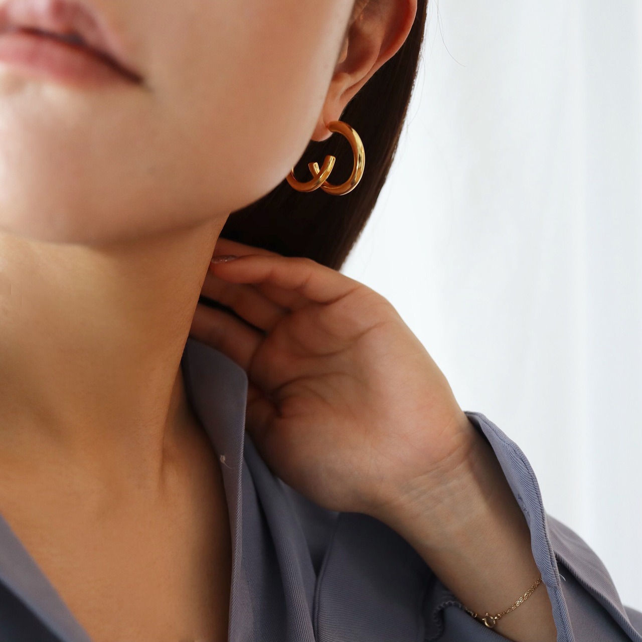 260P　バックフープキャッチピアス