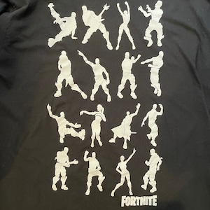 【FORTNITE】フォートナイト 半袖 Tシャツ 2XL ビッグサイズ NPC シルエット エモート US古着 アメリカ古着