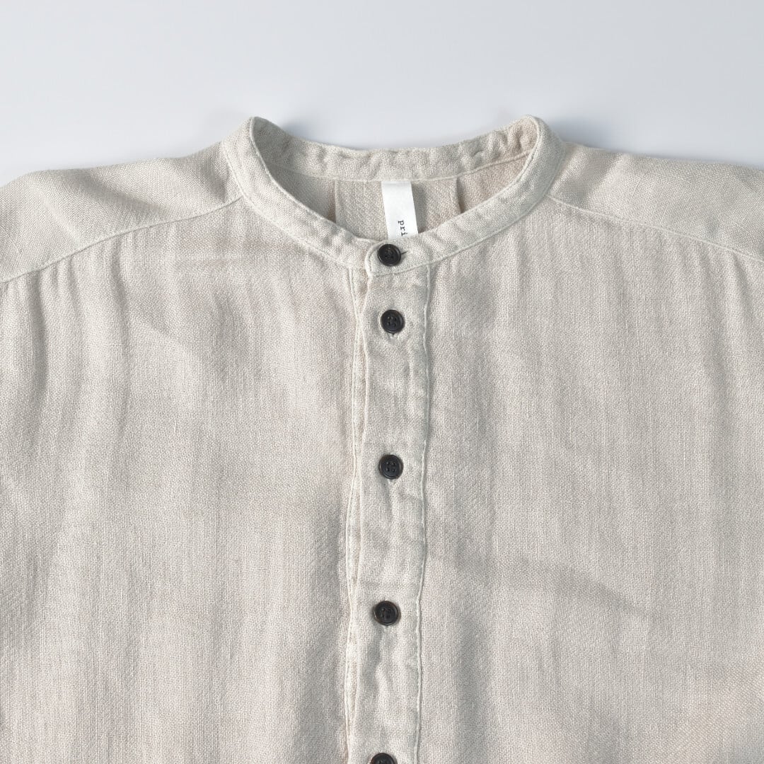 prit / フレンチリネンドビークロススタンドカラープルオーバーワンピース prit｜40/1フレンチリネンドビークロススタンドカラープル