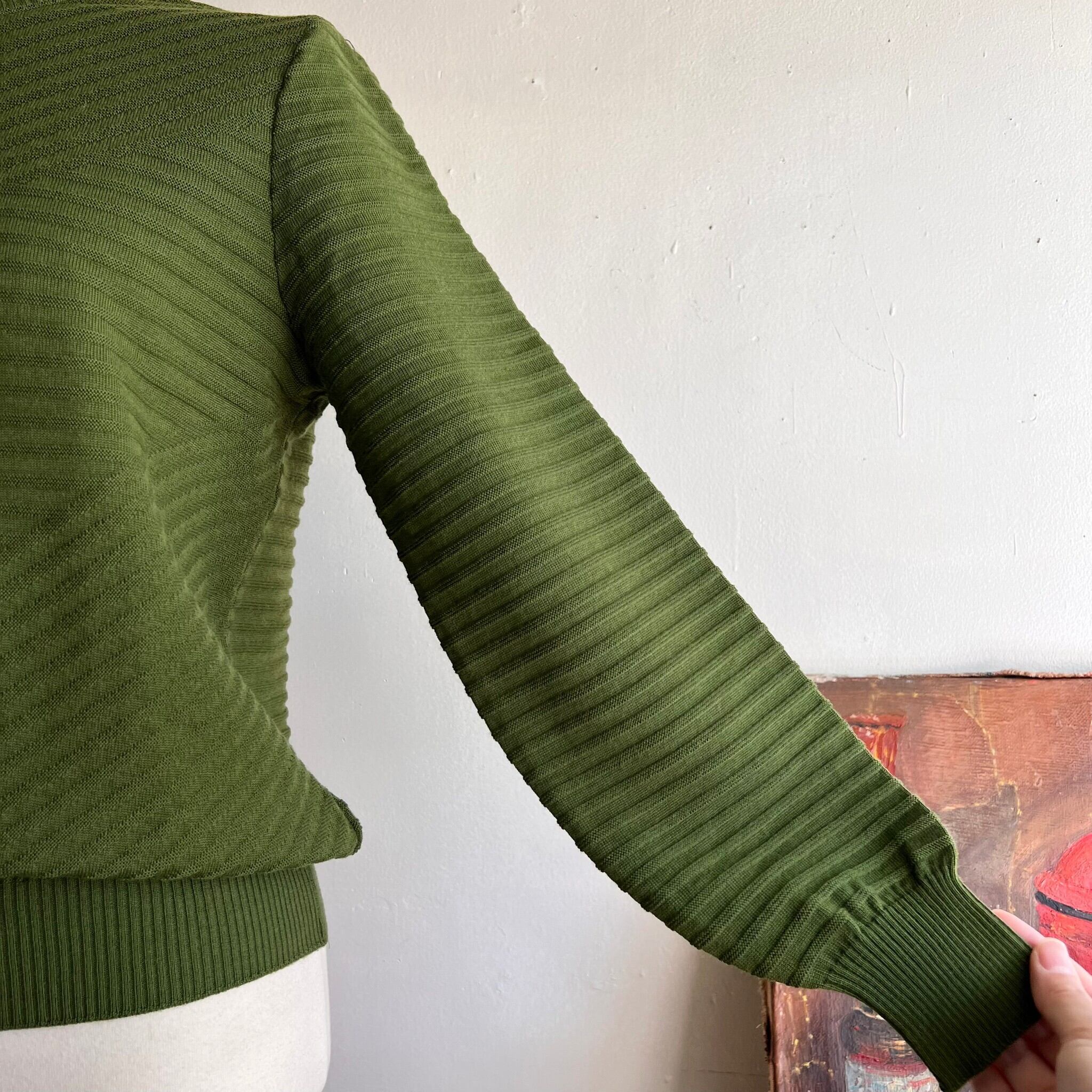 moss green vintage knit/モスグリーンのデザインニット | MOTHER 
