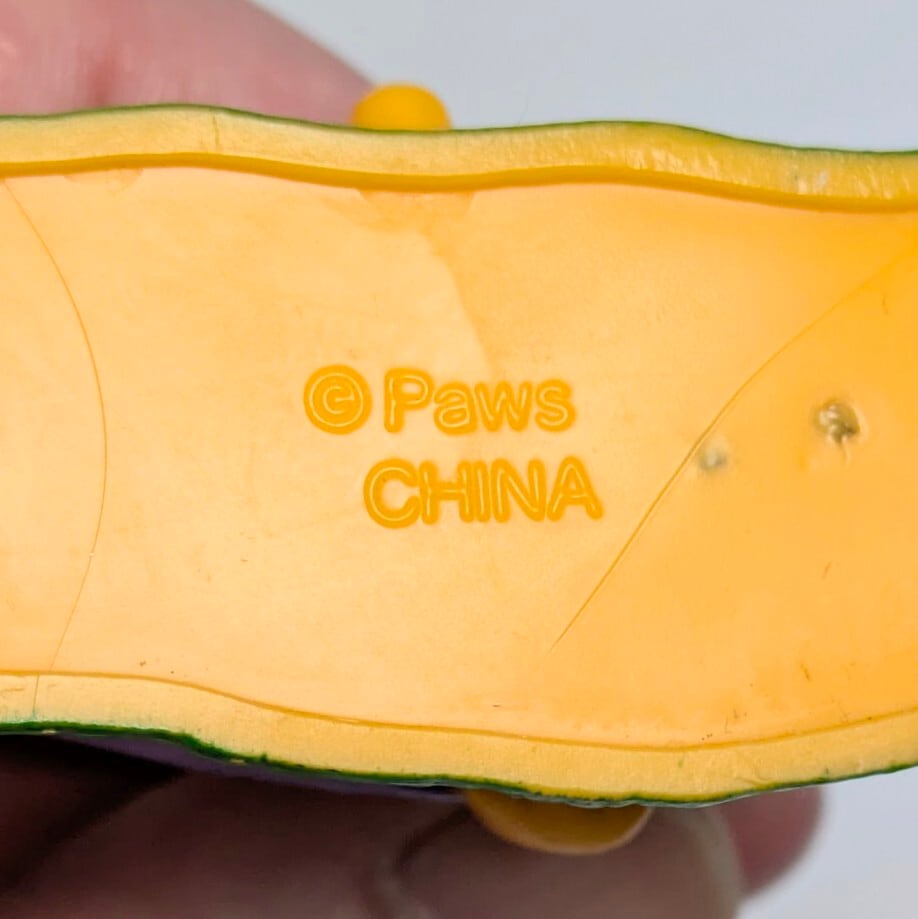 ☆VINTAGE 80'☆【 Garfield ( ガーフィールド ) 】 PVCフィギュア キーホルダー イースターバニー / パープル 〚アメリカン雑貨 アメトイ〛