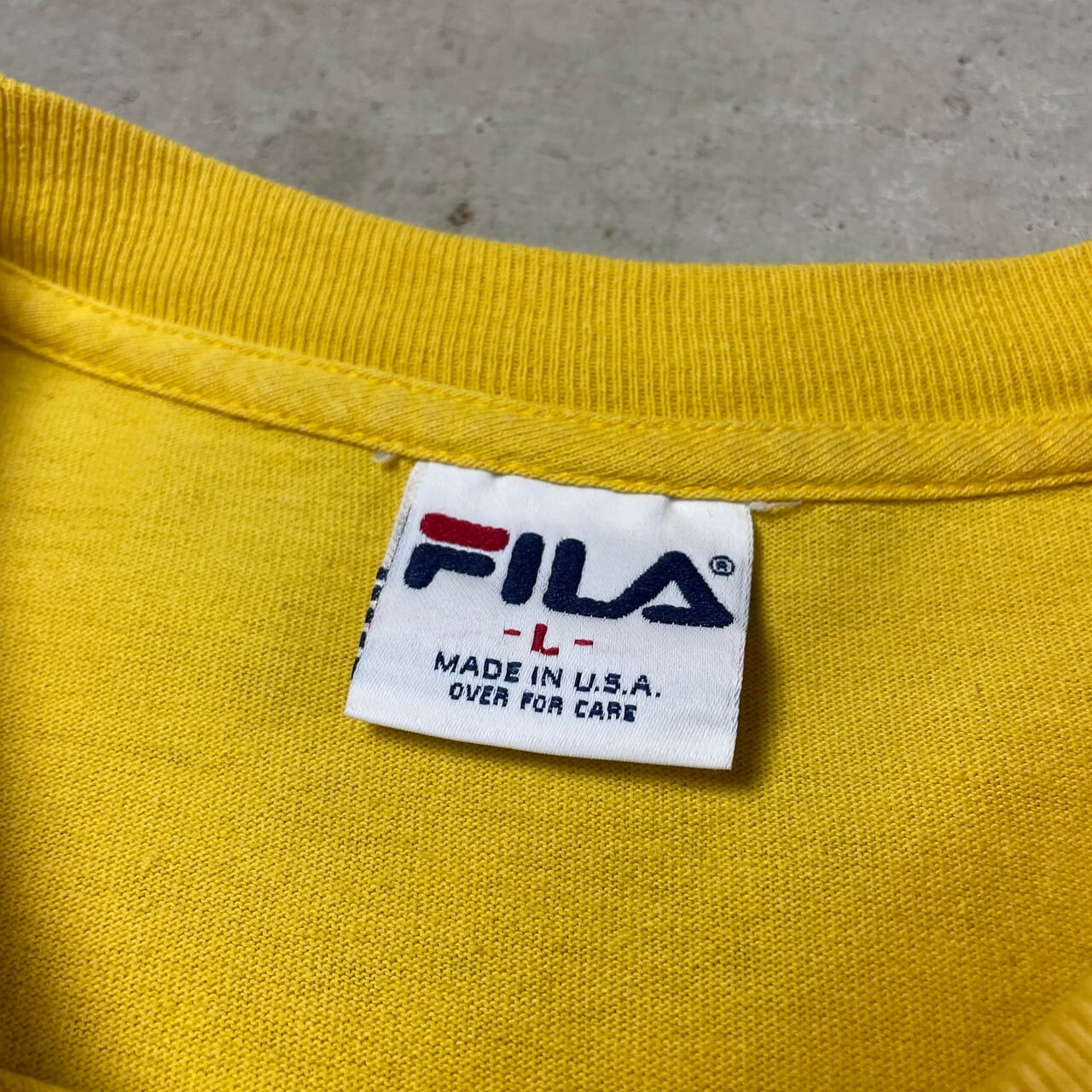 90年代 USA製 FILA フィラ サッカー ロゴプリントTシャツ メンズXL相当