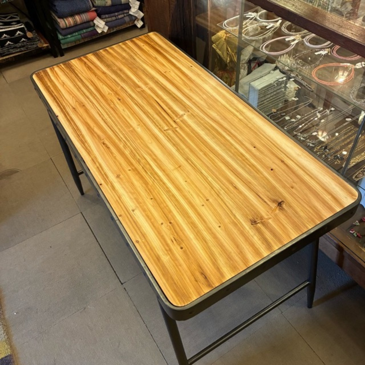 Wood＆Iron Cabinet L　ウッド＆アイアンテーブル　ミリタリー　デスク　リモートワーク　机　ダイニングテーブル　アウトドア　キャンプ　ガレージ　インダストリアル