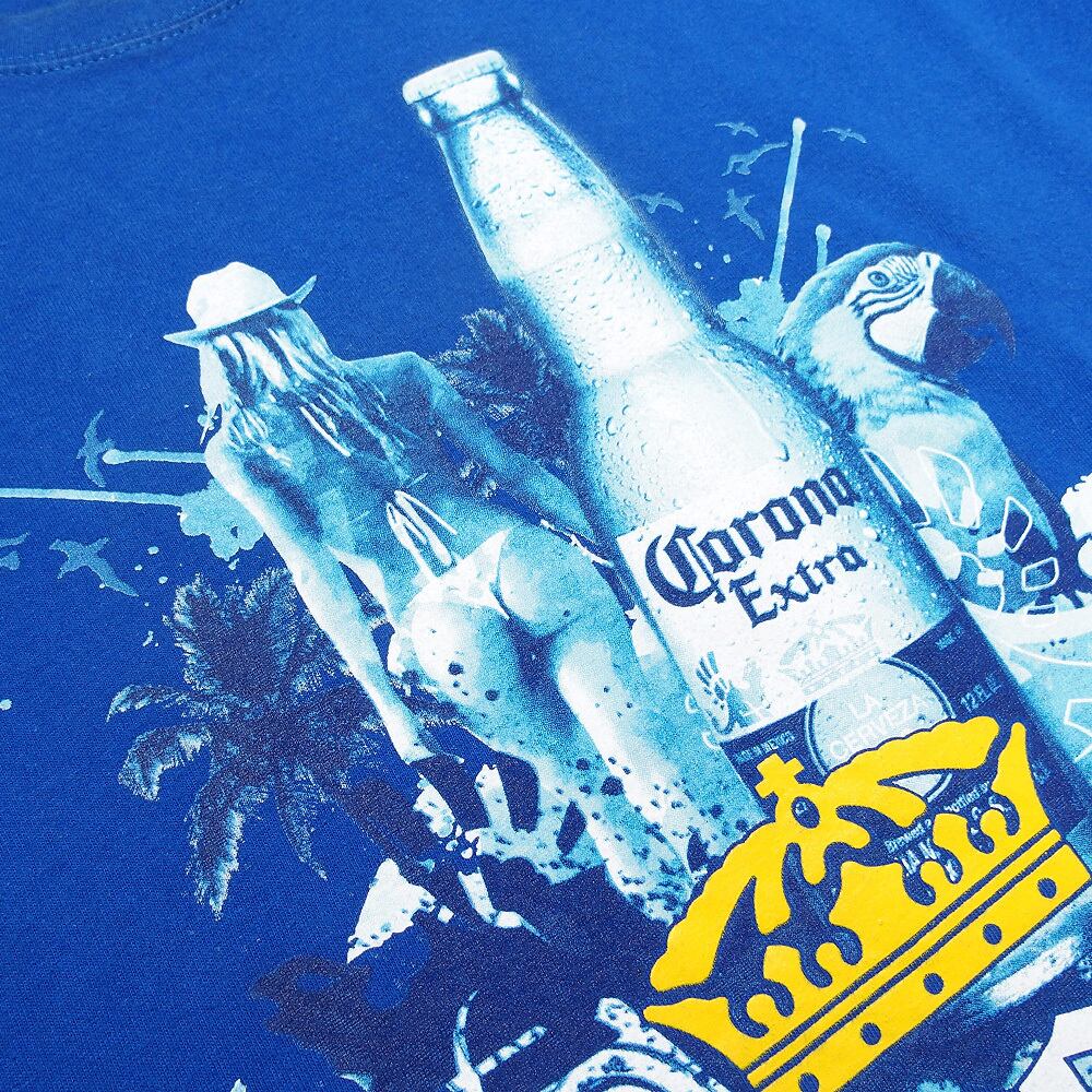 CORONA EXTRA Tシャツ コロナビール US 古着 ブルー メンズ レディース