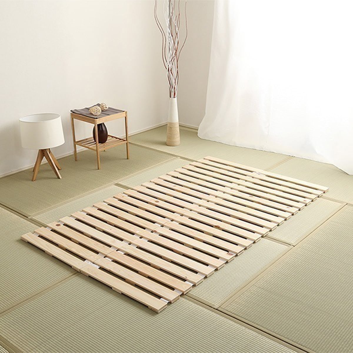 すのこベッドロール式 檜仕様 セミダブル 涼風家具 インテリア ベッド マットレス ベッド用すのこマ