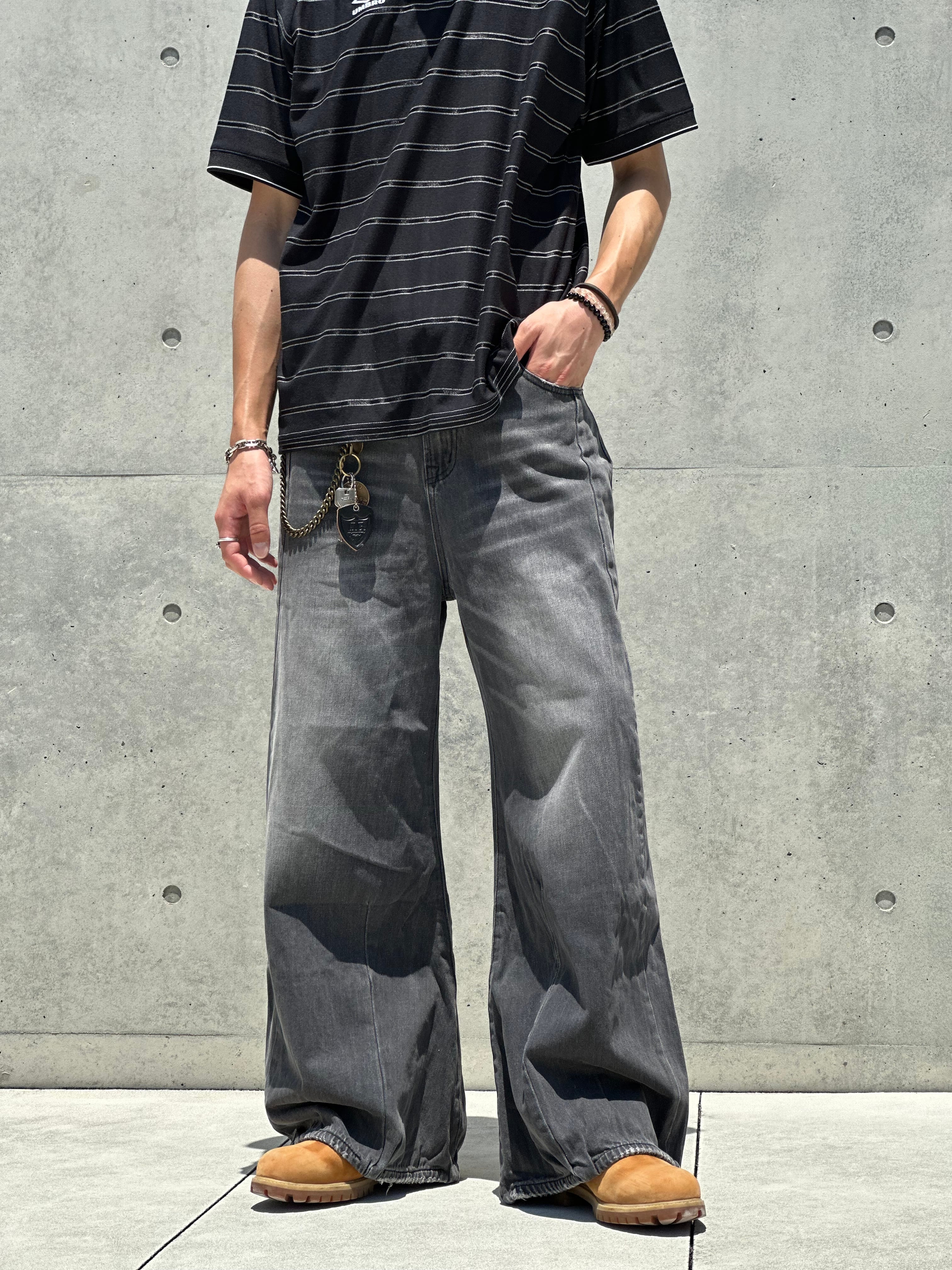 Fade Black Baggy Denim