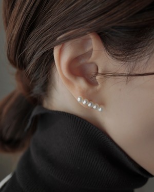 5連パールピアス／K14GF